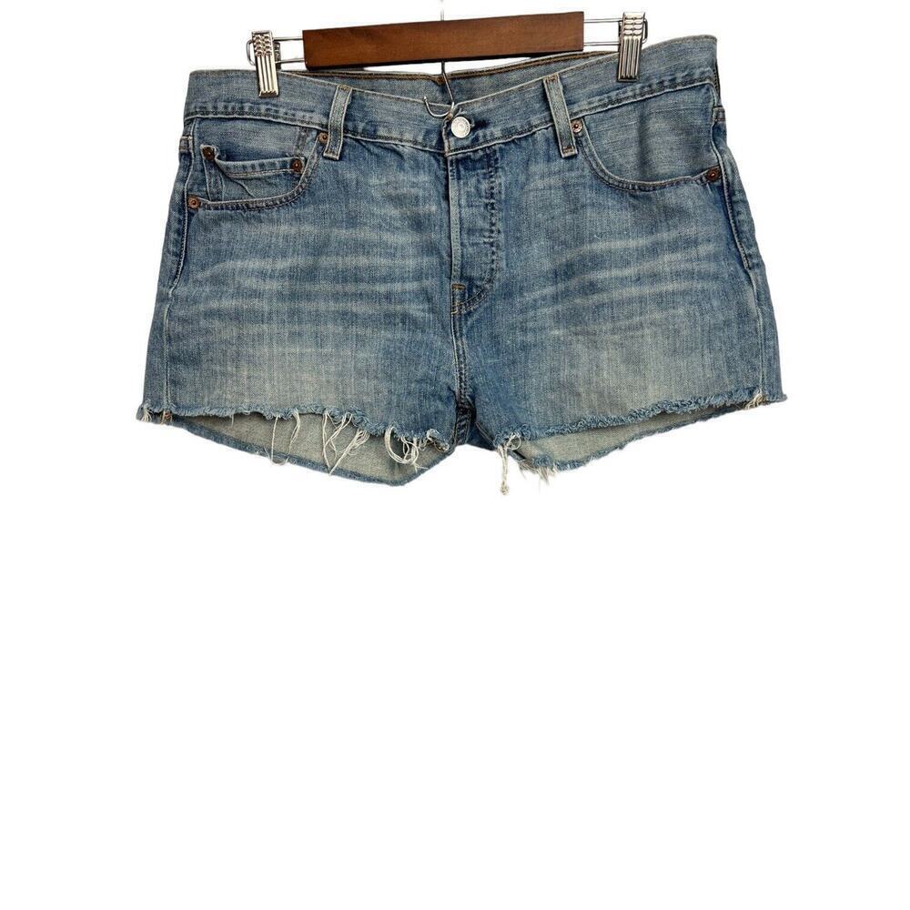 Levis 501 Button Fly Cut Off Premium Jean Denim Women’s 32